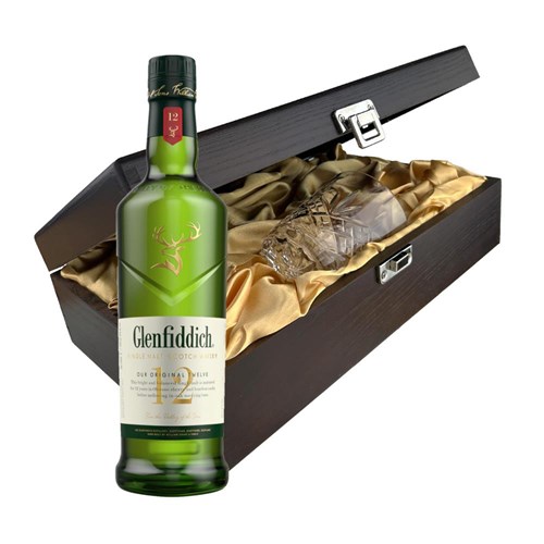 Glenfiddich 12 Year Old Whisky 70cl In Luxury Box With Royal Scot Glass